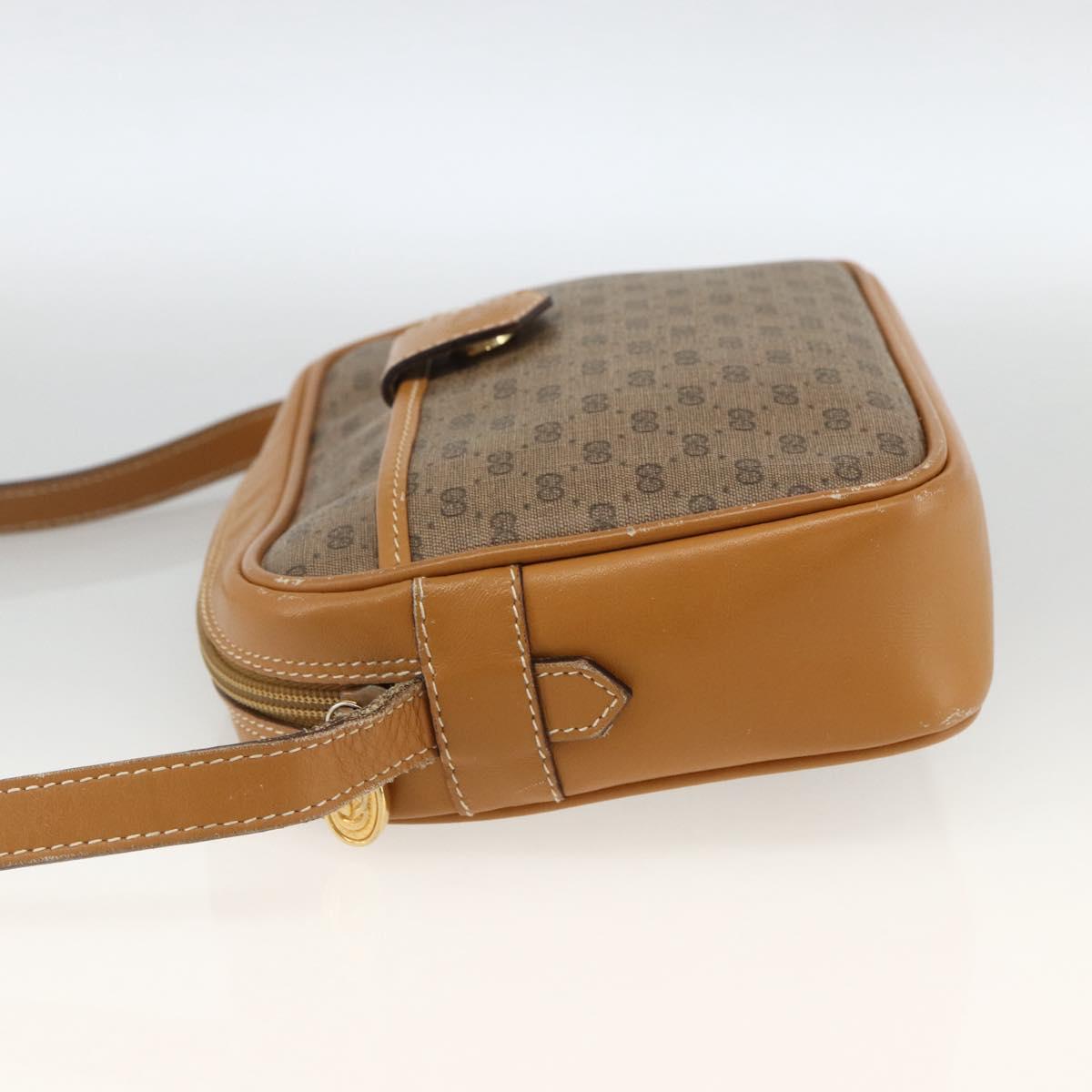 GUCCI Micro GG Supreme Shoulder Bag PVC Beige Gold 007 104 0098 Auth 174093