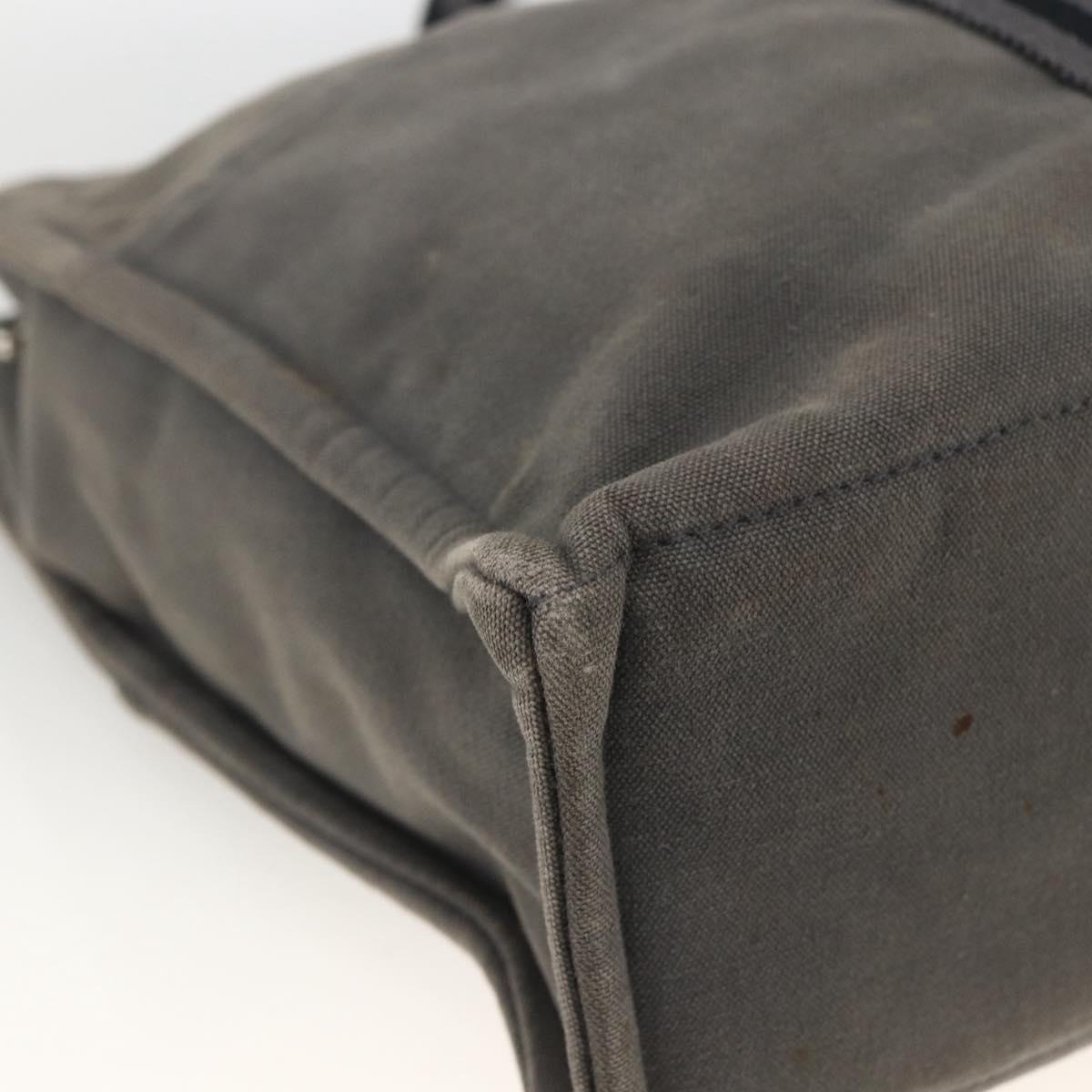 HERMES Fourre Tout MM Tote Bag Canvas Gray Auth 174097
