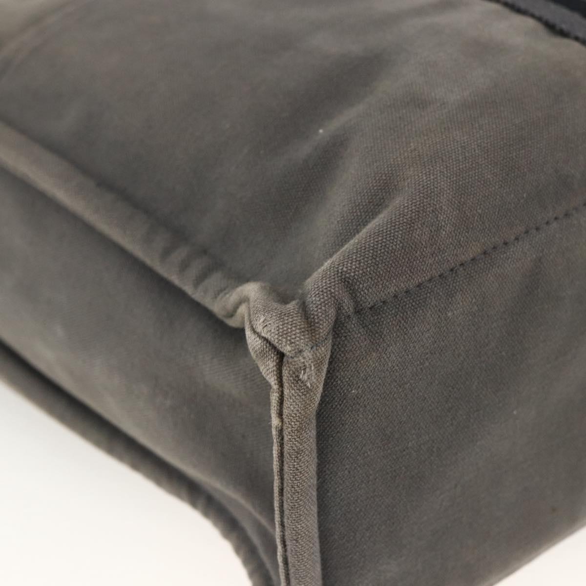HERMES Fourre Tout MM Tote Bag Canvas Gray Auth 174097