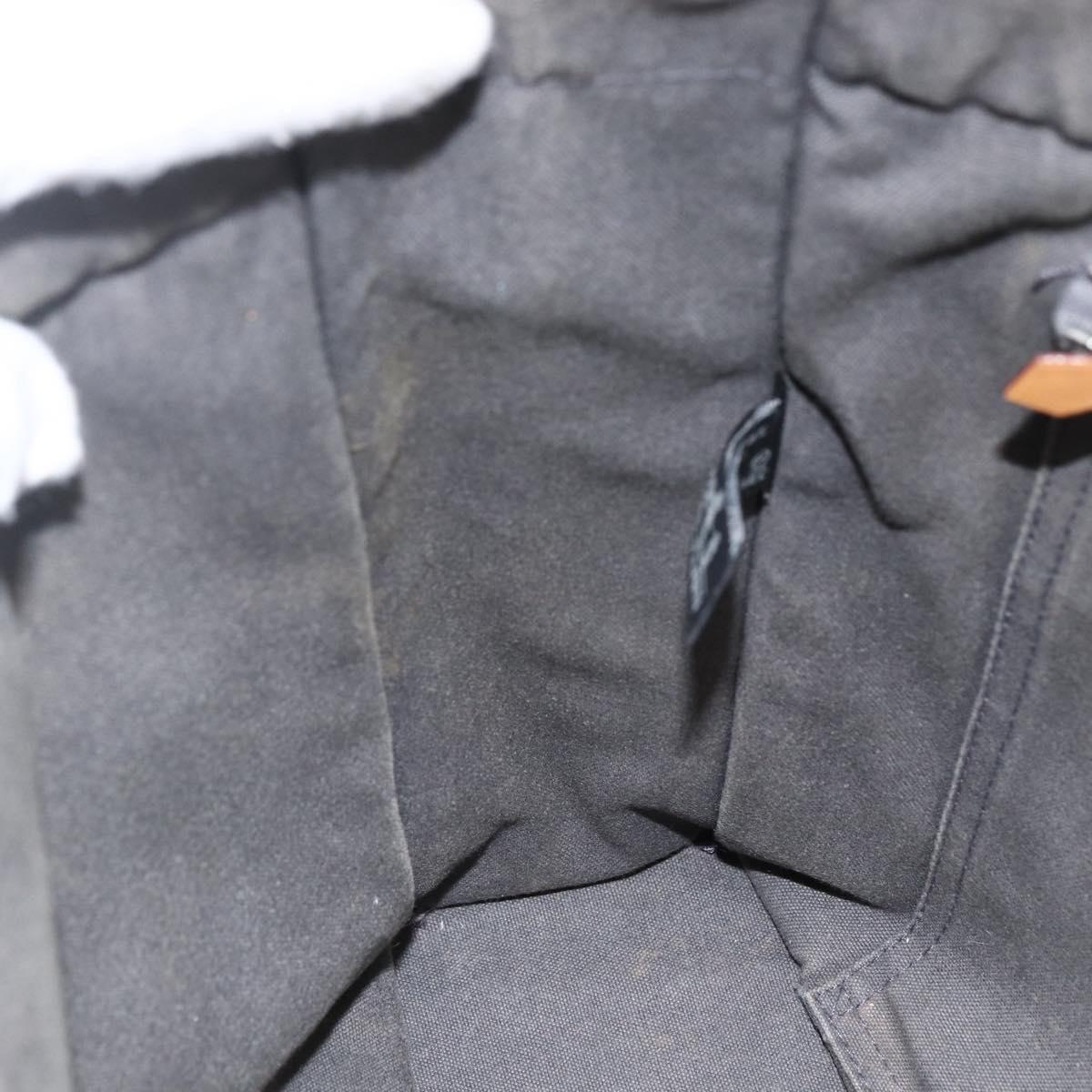 HERMES Fourre Tout MM Tote Bag Canvas Gray Auth 174097