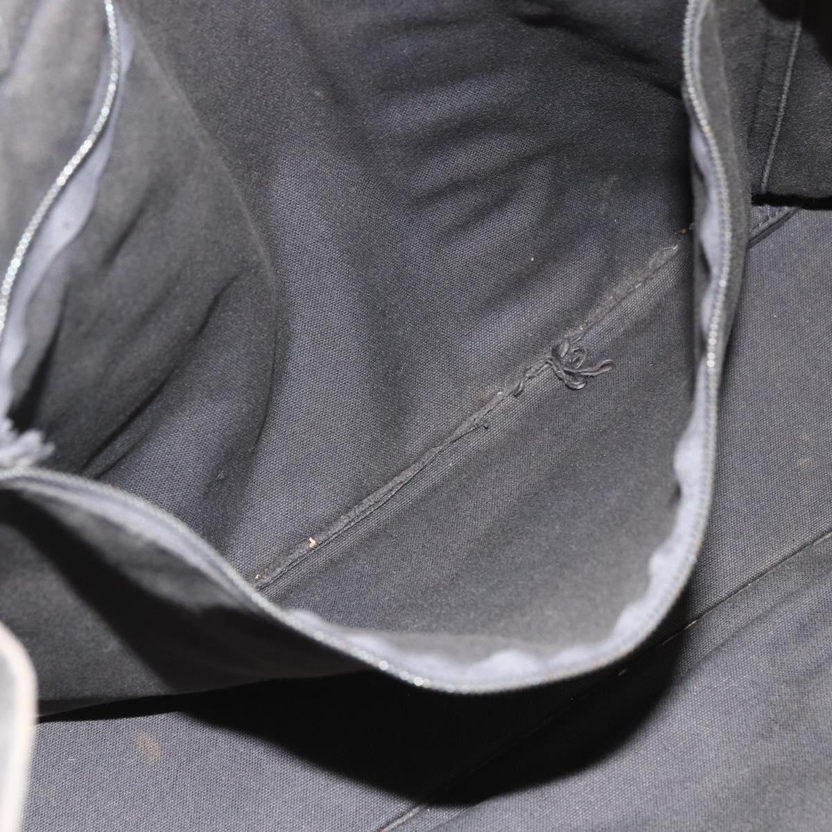 HERMES Fourre Tout MM Tote Bag Canvas Gray Auth 174097