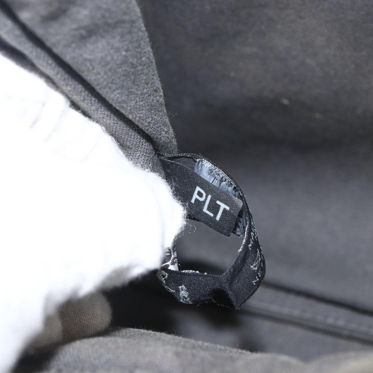 HERMES Fourre Tout MM Tote Bag Canvas Gray Auth 174097