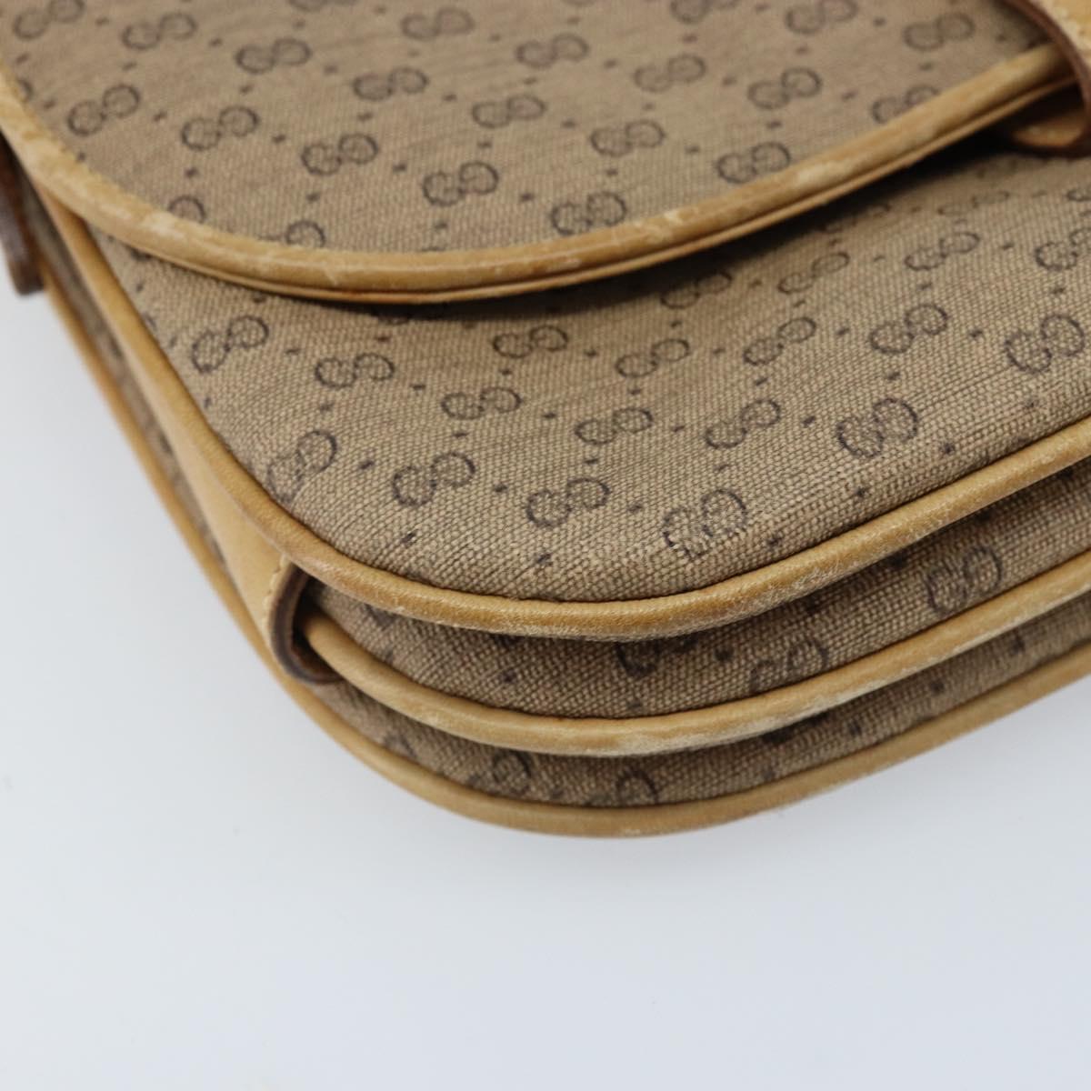 GUCCI Micro GG Supreme Shoulder Bag PVC Beige Gold 406 001 1780 Auth 174107