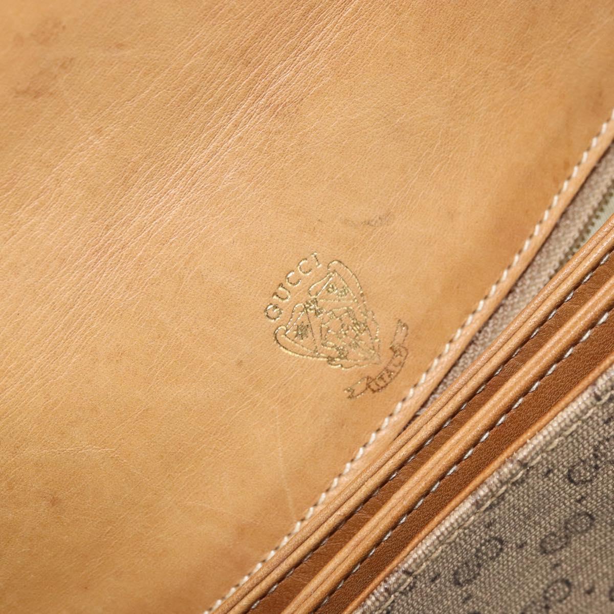 GUCCI Micro GG Supreme Shoulder Bag PVC Beige Gold 406 001 1780 Auth 174107
