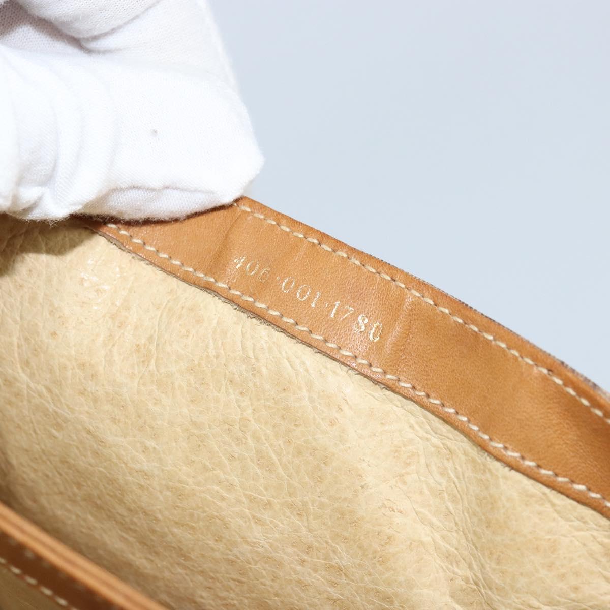 GUCCI Micro GG Supreme Shoulder Bag PVC Beige Gold 406 001 1780 Auth 174107