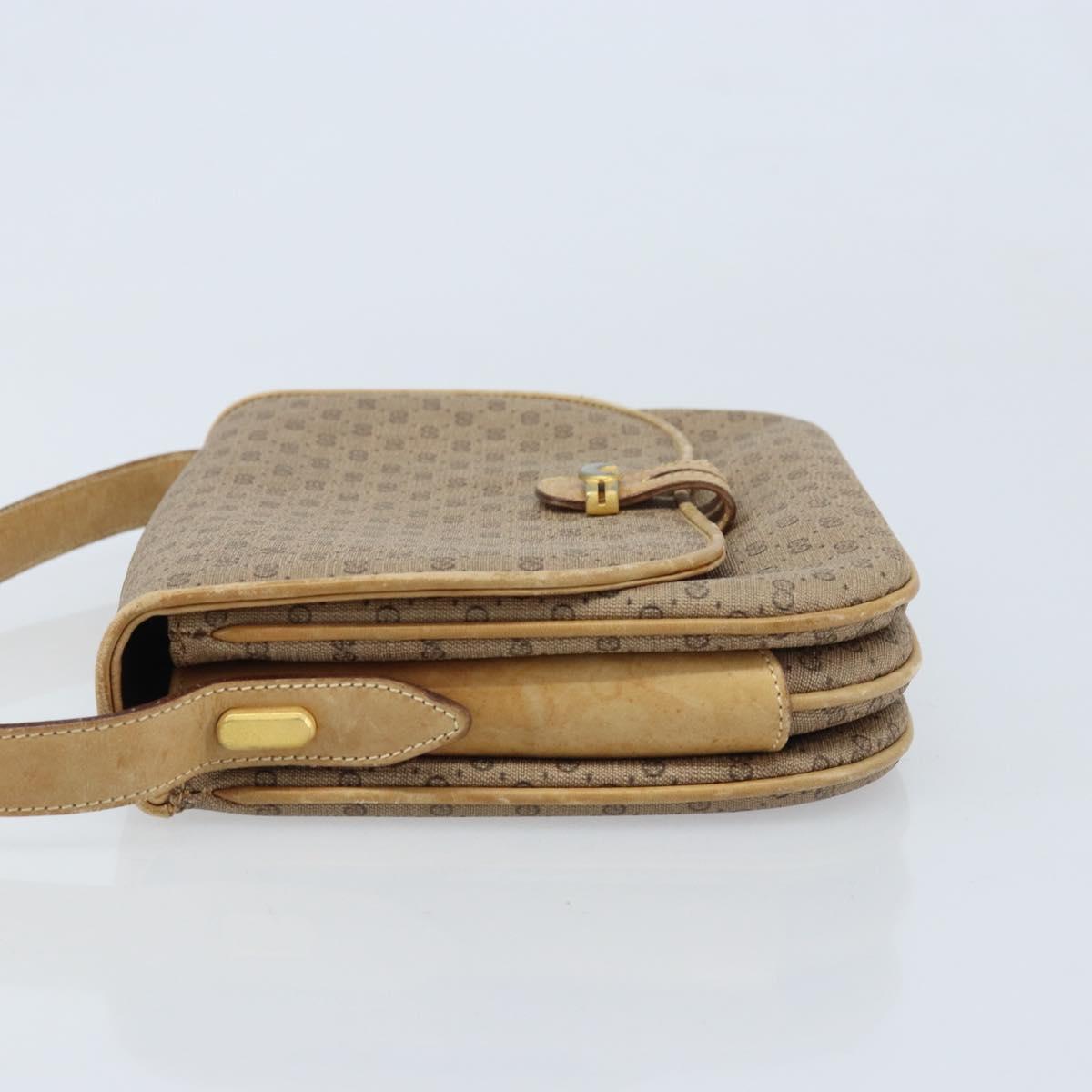 GUCCI Micro GG Supreme Shoulder Bag PVC Beige Gold 406 001 1780 Auth 174107