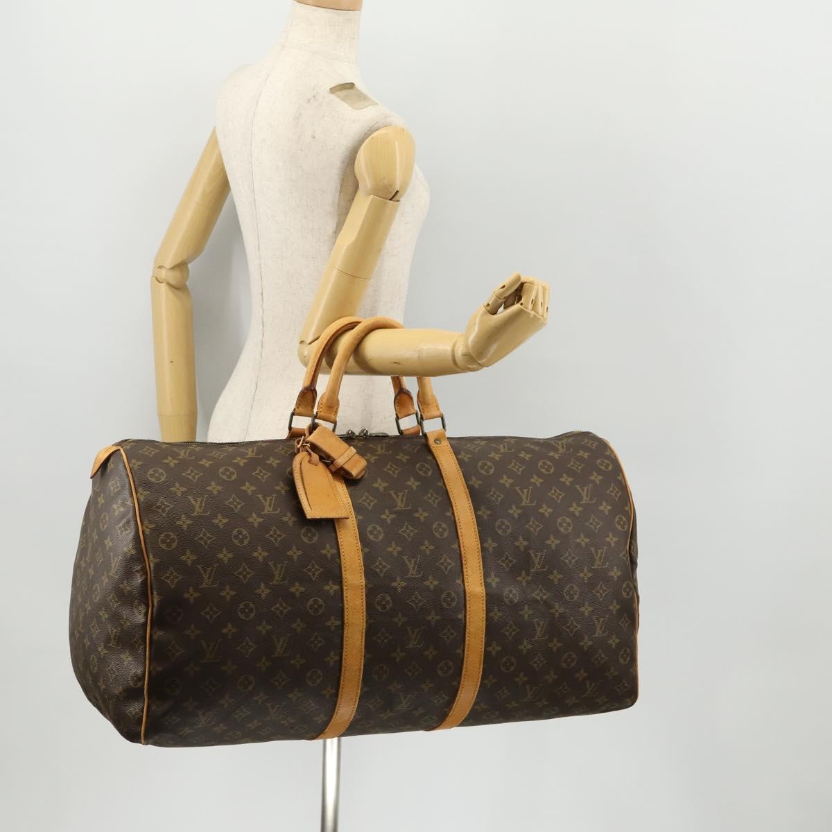 LOUIS VUITTON Monogram Keepall 60 Boston Bag M41422 LV Auth 174114