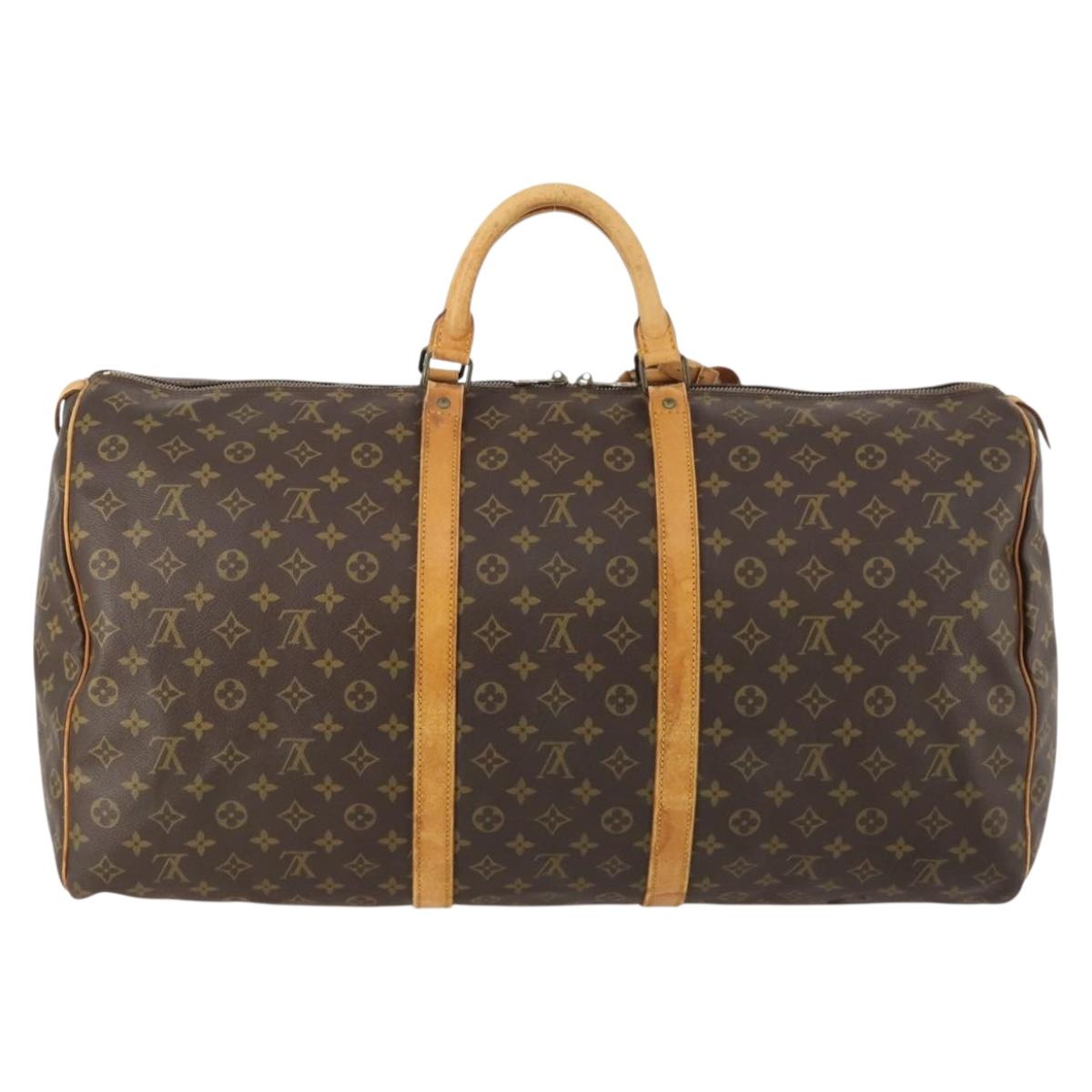 LOUIS VUITTON Monogram Keepall 60 Boston Bag M41422 LV Auth 174114