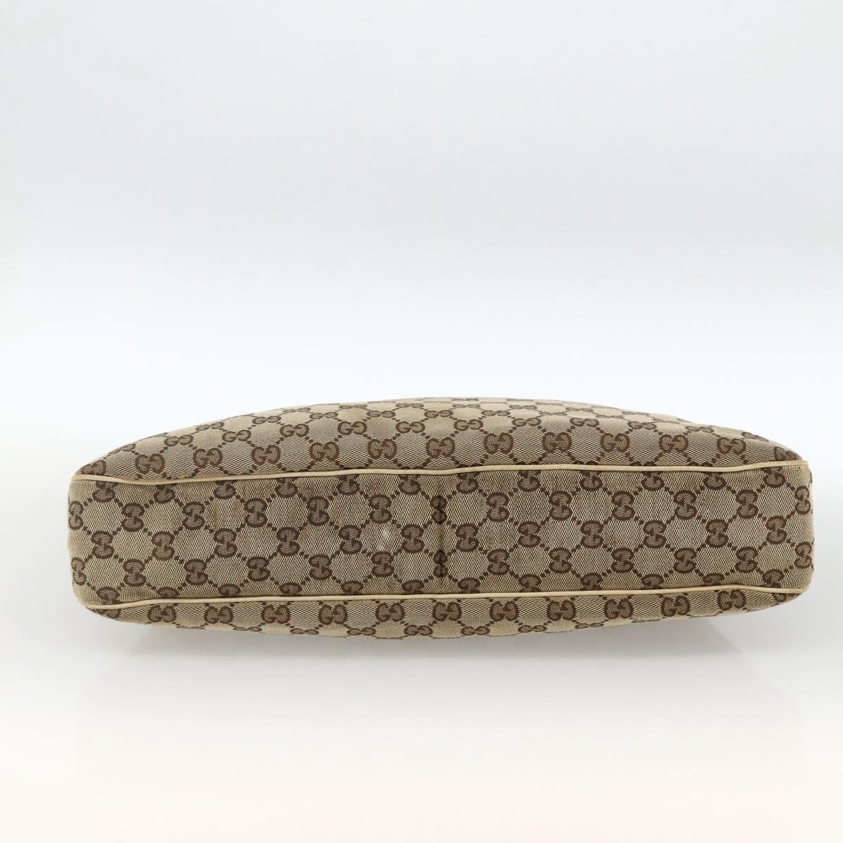 GUCCI GG Canvas Hand Bag Beige Gold 121023 Auth 174123