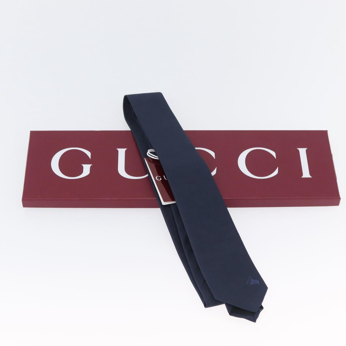 GUCCI Necktie Silk Navy Auth 174148A