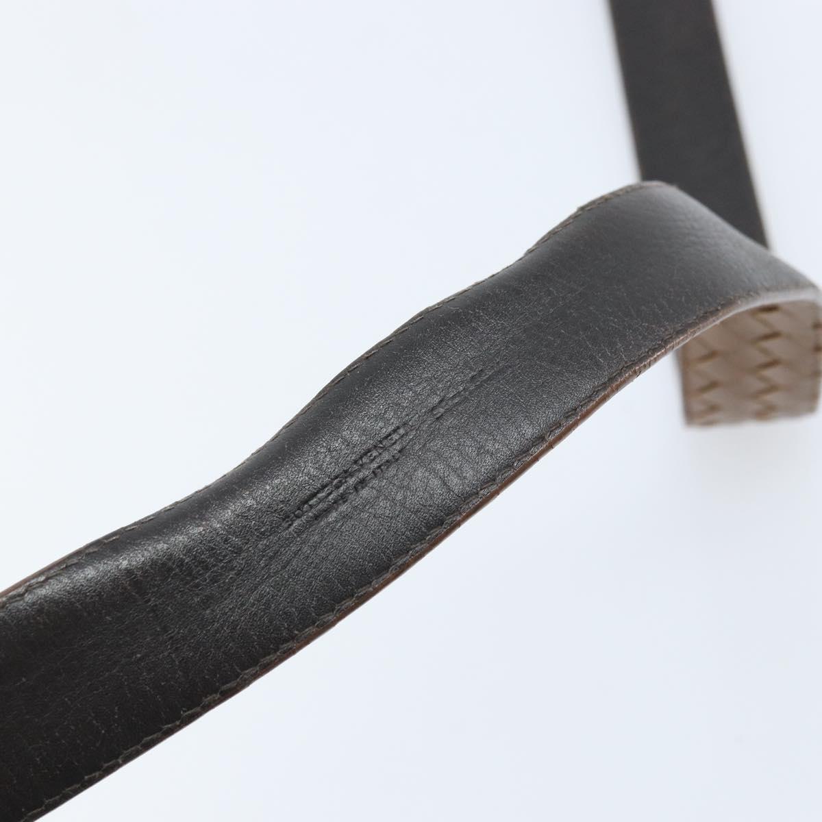 BOTTEGA VENETA INTRECCIATO Belt Leather 42.9"" Brown Auth 174153