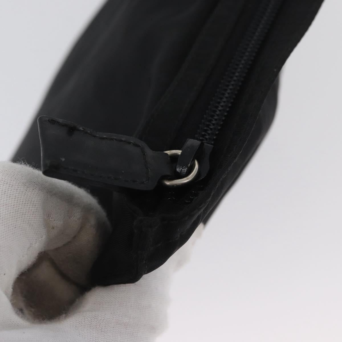 PRADA Pouch Nylon 2 Set Black Red Auth 174154