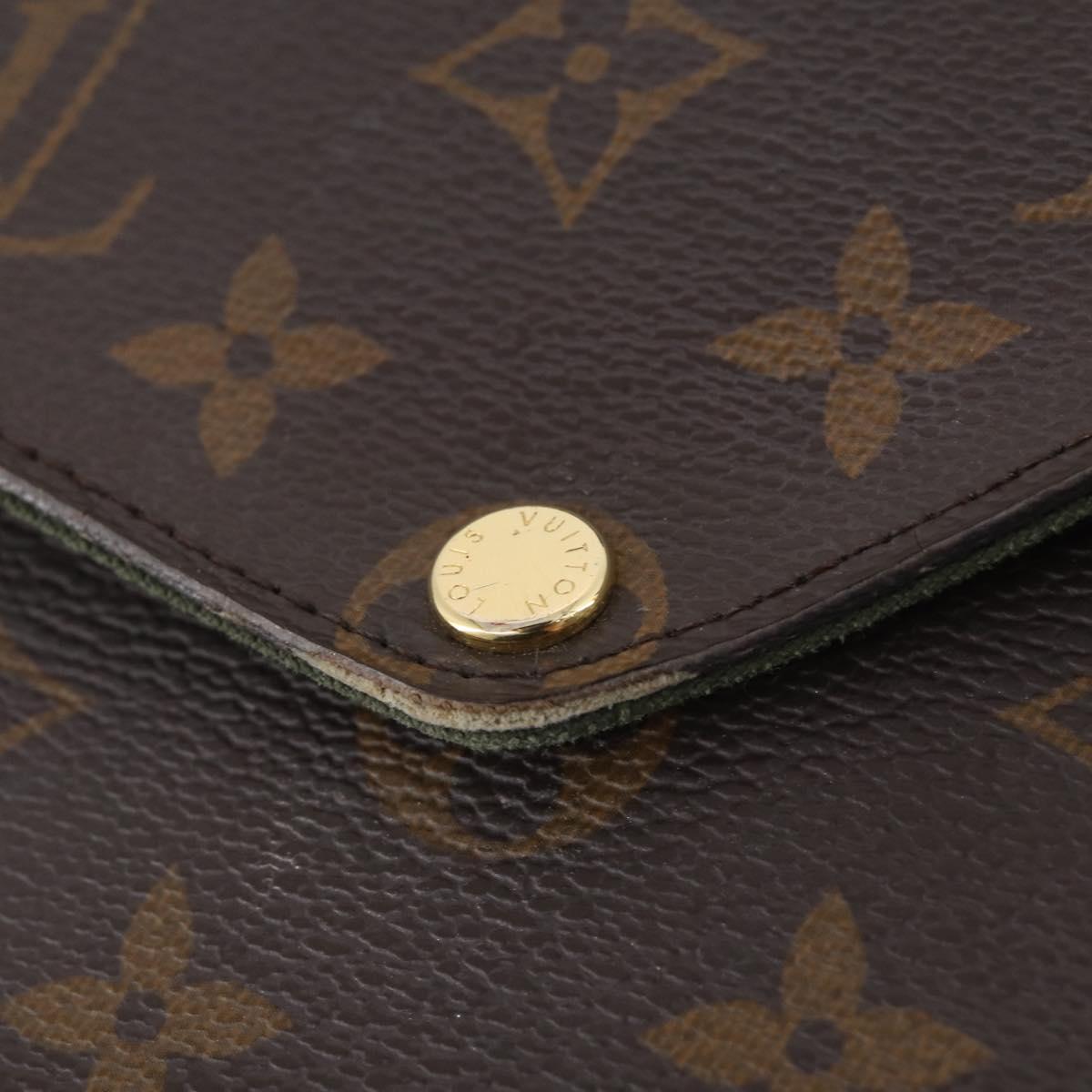 LOUIS VUITTON Monogram Multi Pochette Felicie Pouch Khaki M80091 LV Auth 174165A