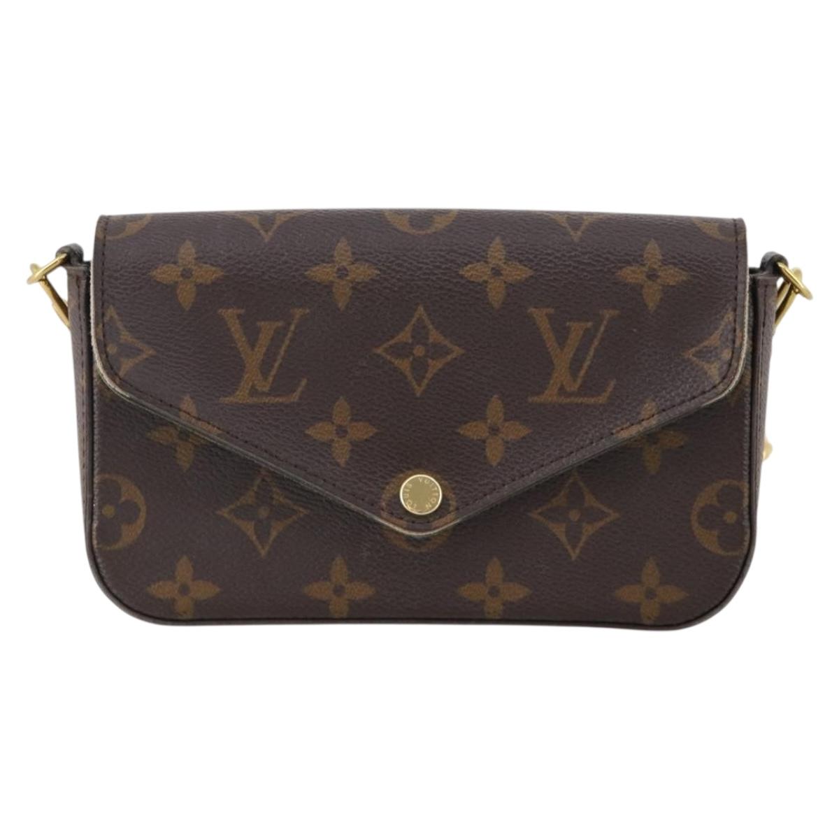 LOUIS VUITTON Monogram Multi Pochette Felicie Pouch Khaki M80091 LV Auth 174165A