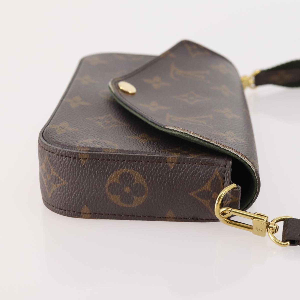 LOUIS VUITTON Monogram Multi Pochette Felicie Pouch Khaki M80091 LV Auth 174165A