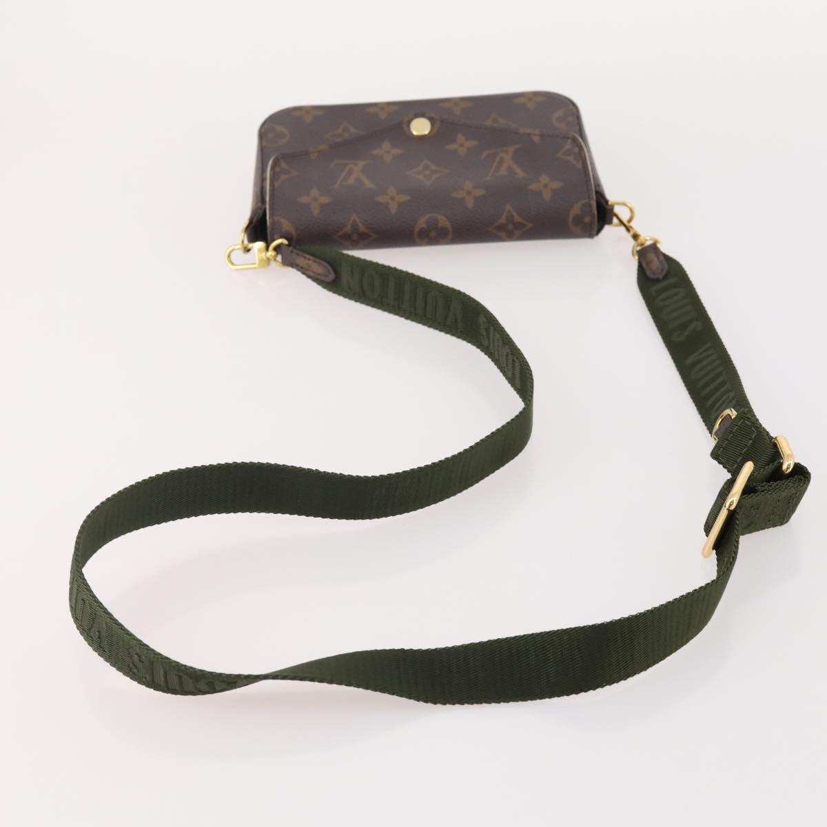 LOUIS VUITTON Monogram Multi Pochette Felicie Pouch Khaki M80091 LV Auth 174165A