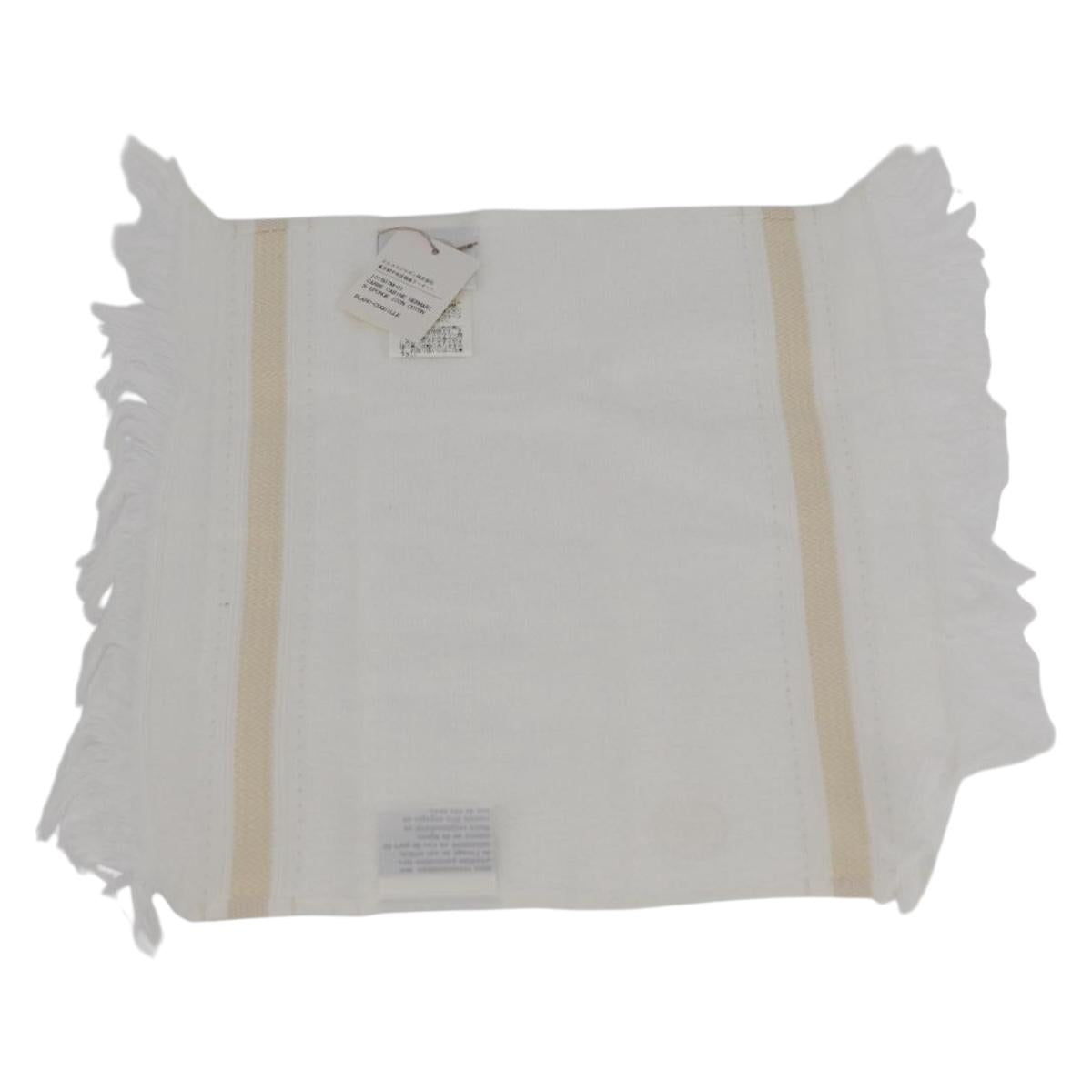 HERMES Hand Towel Cotton White Auth 174173A
