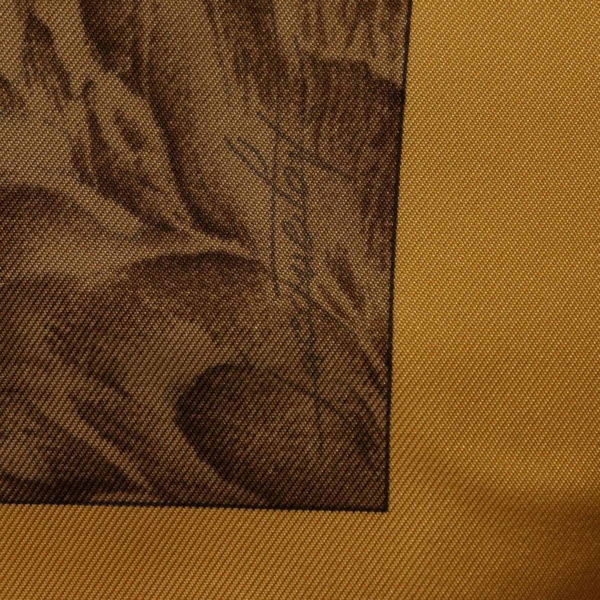 HERMES Carre 90 Scarf ""CASSE NOISETTE"" Silk Yellow Auth 174180A