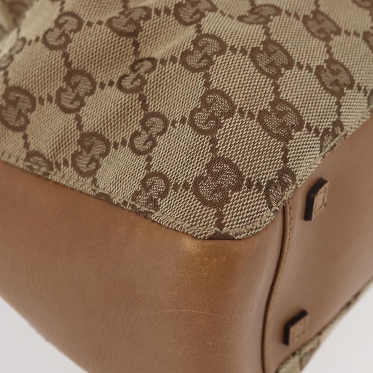 GUCCI GG Canvas Tote Bag Beige 101919 Auth 174183A
