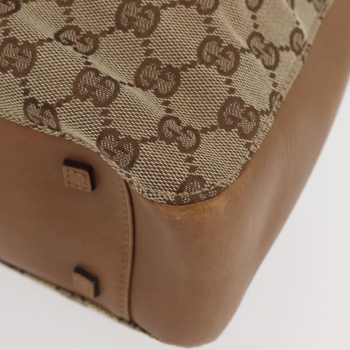 GUCCI GG Canvas Tote Bag Beige 101919 Auth 174183A