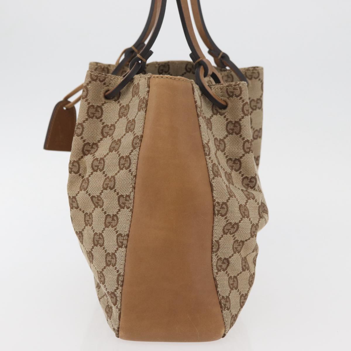 GUCCI GG Canvas Tote Bag Beige 101919 Auth 174183A