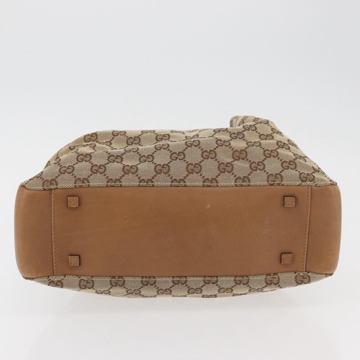 GUCCI GG Canvas Tote Bag Beige 101919 Auth 174183A