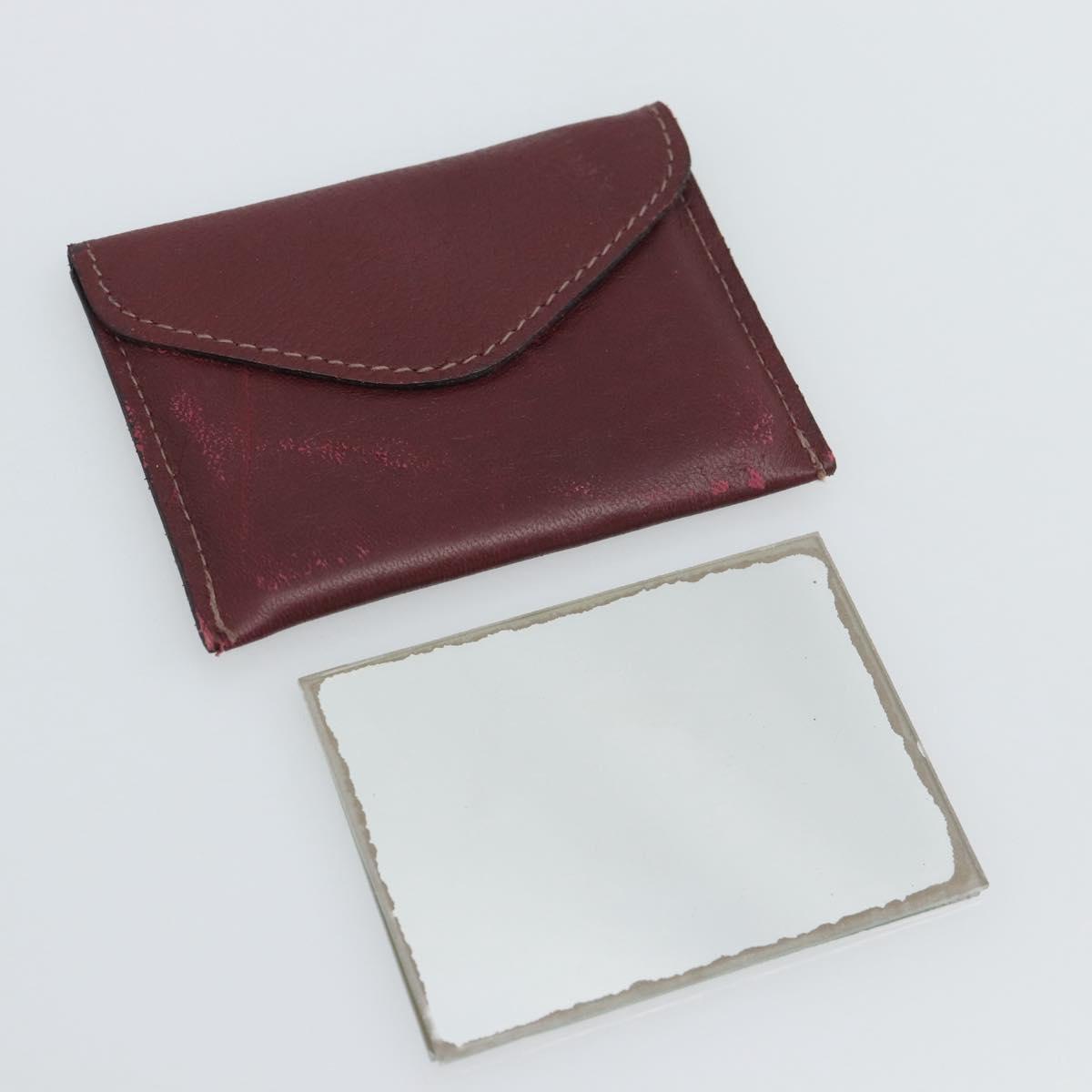 CELINE Horse Carriage Shoulder Bag Leather Bordeaux Gold Auth 174318A