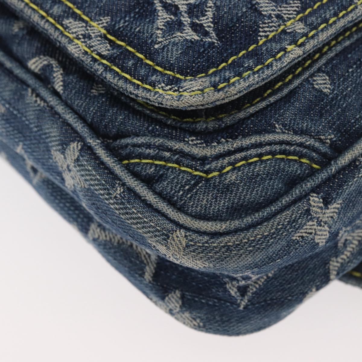 LOUIS VUITTON Monogram Denim Bum Bag Body Bag Blue M95347 LV Auth 174319SAV