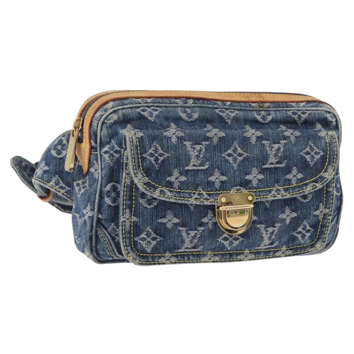 LOUIS VUITTON Monogram Denim Bum Bag Body Bag Blue M95347 LV Auth 174319SAV