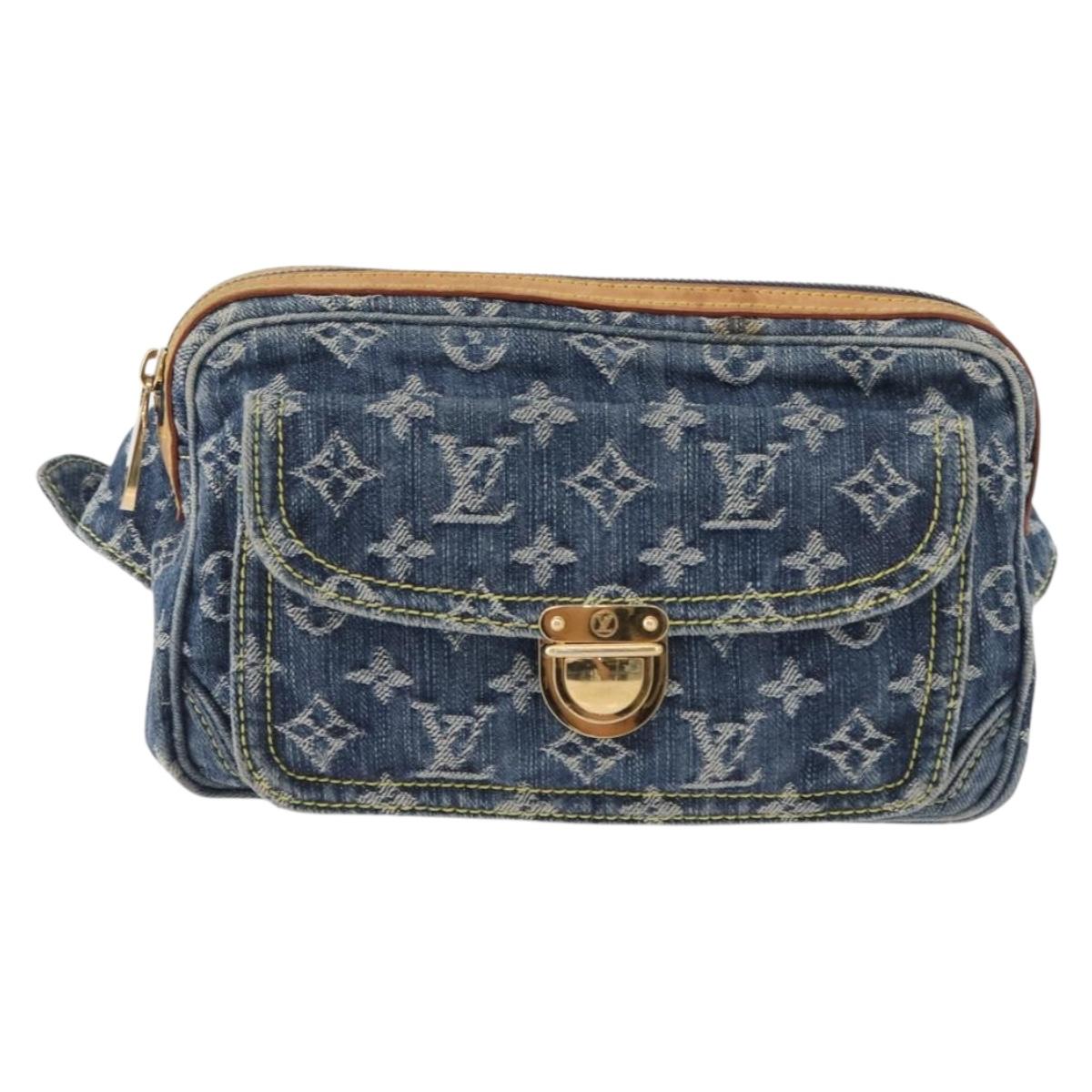 LOUIS VUITTON Monogram Denim Bum Bag Body Bag Blue M95347 LV Auth 174319SAV