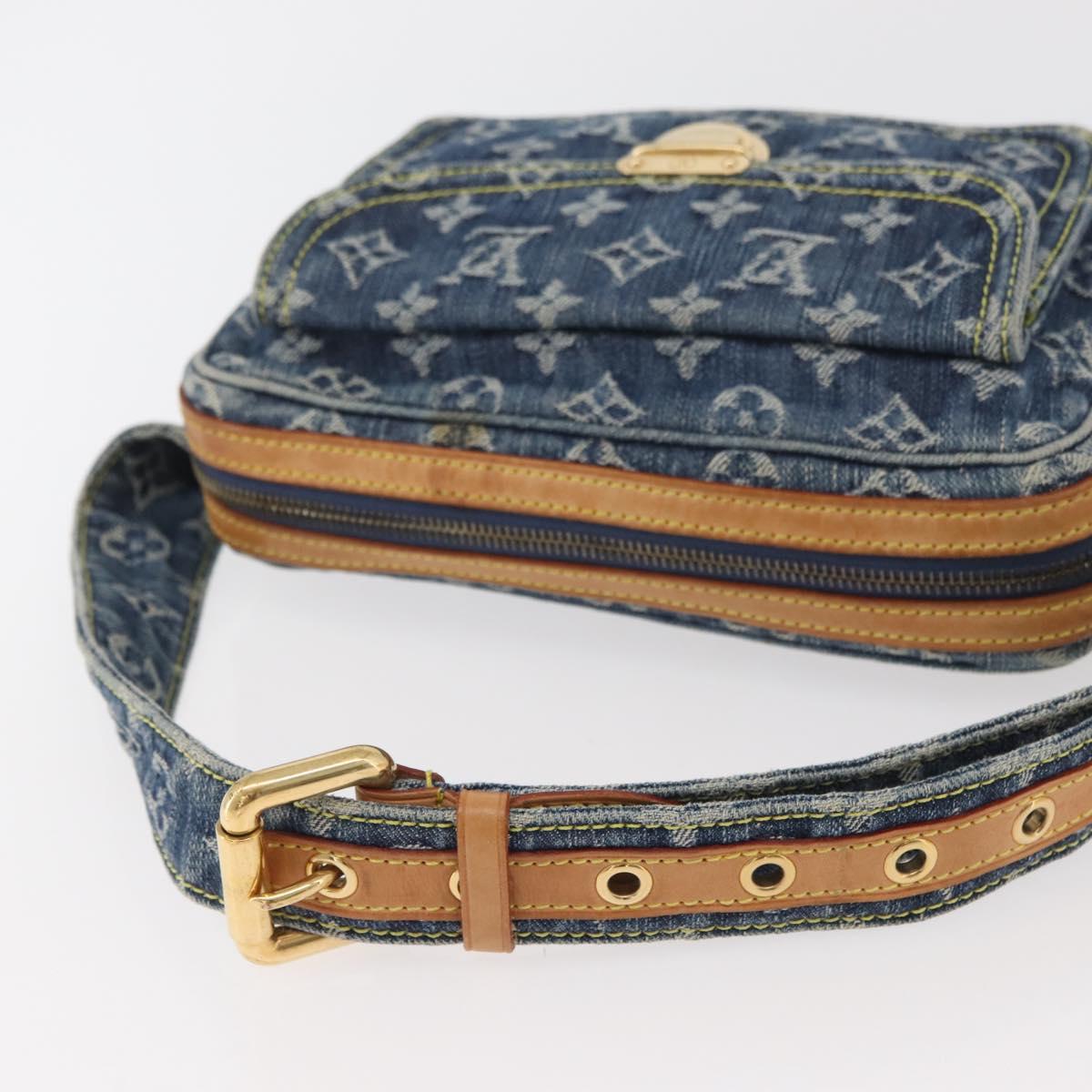 LOUIS VUITTON Monogram Denim Bum Bag Body Bag Blue M95347 LV Auth 174319SAV