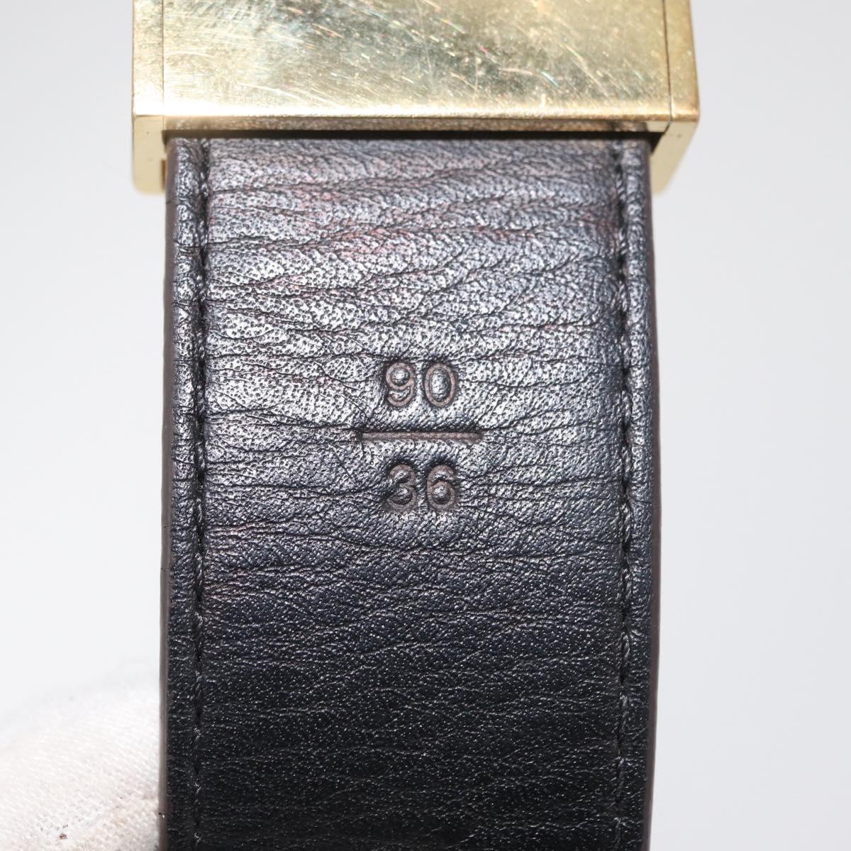 LOUIS VUITTON Damier Ebene Ceinture Carre Belt 40.2"" LV Auth 174341A