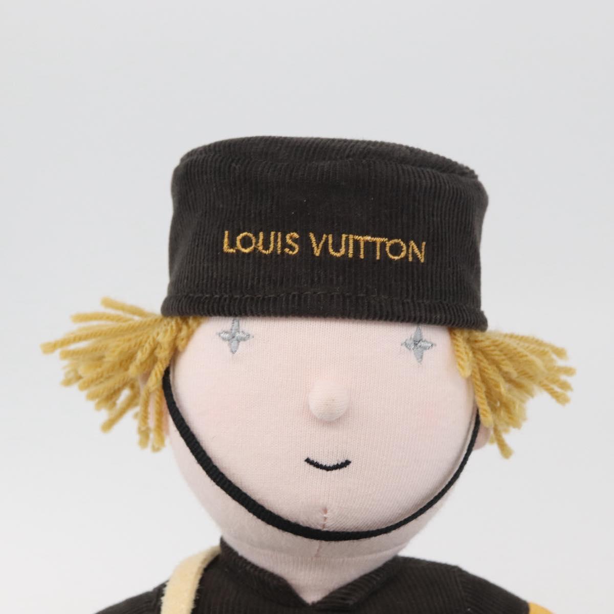 LOUIS VUITTON Groom Doll Stuffed Cotton Gray LV Auth 174344SM