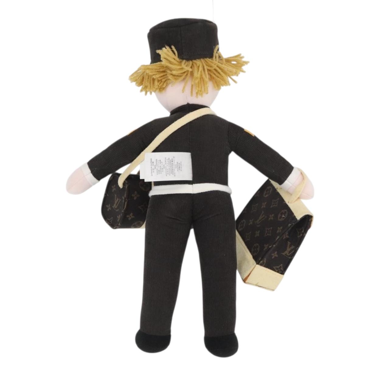 LOUIS VUITTON Groom Doll Stuffed Cotton Gray LV Auth 174344SM