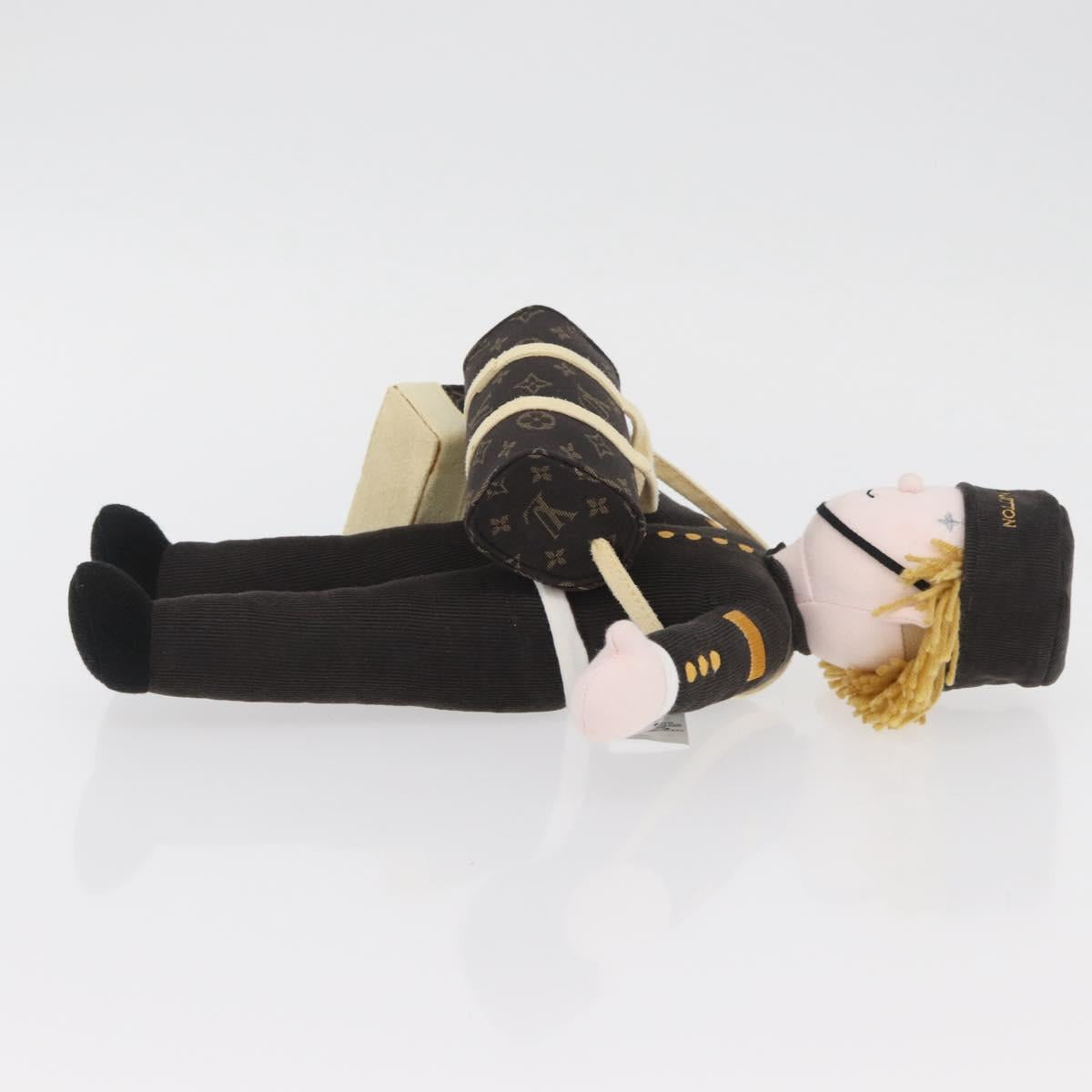 LOUIS VUITTON Groom Doll Stuffed Cotton Gray LV Auth 174344SM
