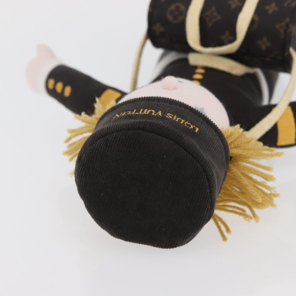 LOUIS VUITTON Groom Doll Stuffed Cotton Gray LV Auth 174344SM