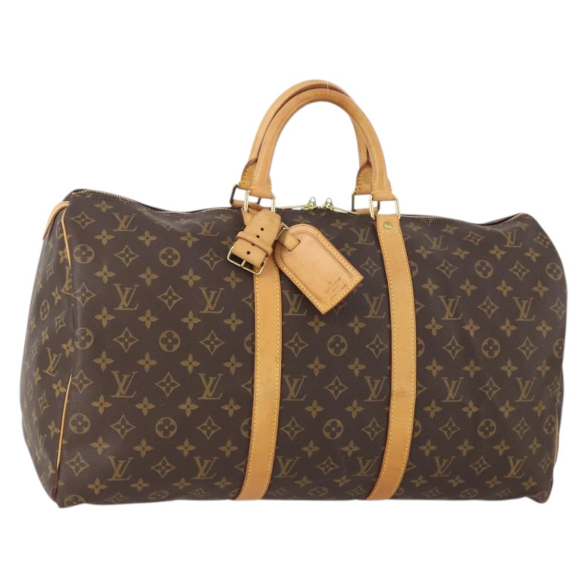 LOUIS VUITTON Monogram Keepall 50 Boston Bag M41426 LV Auth 174366A