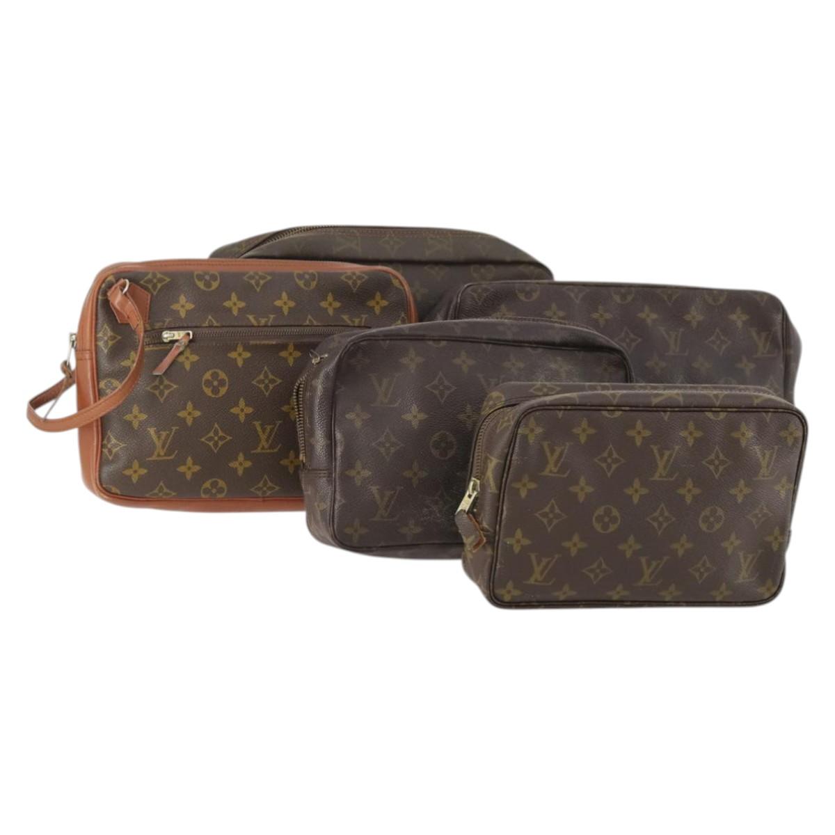 LOUIS VUITTON Monogram Clutch Bag 5 Set LV Auth 174387