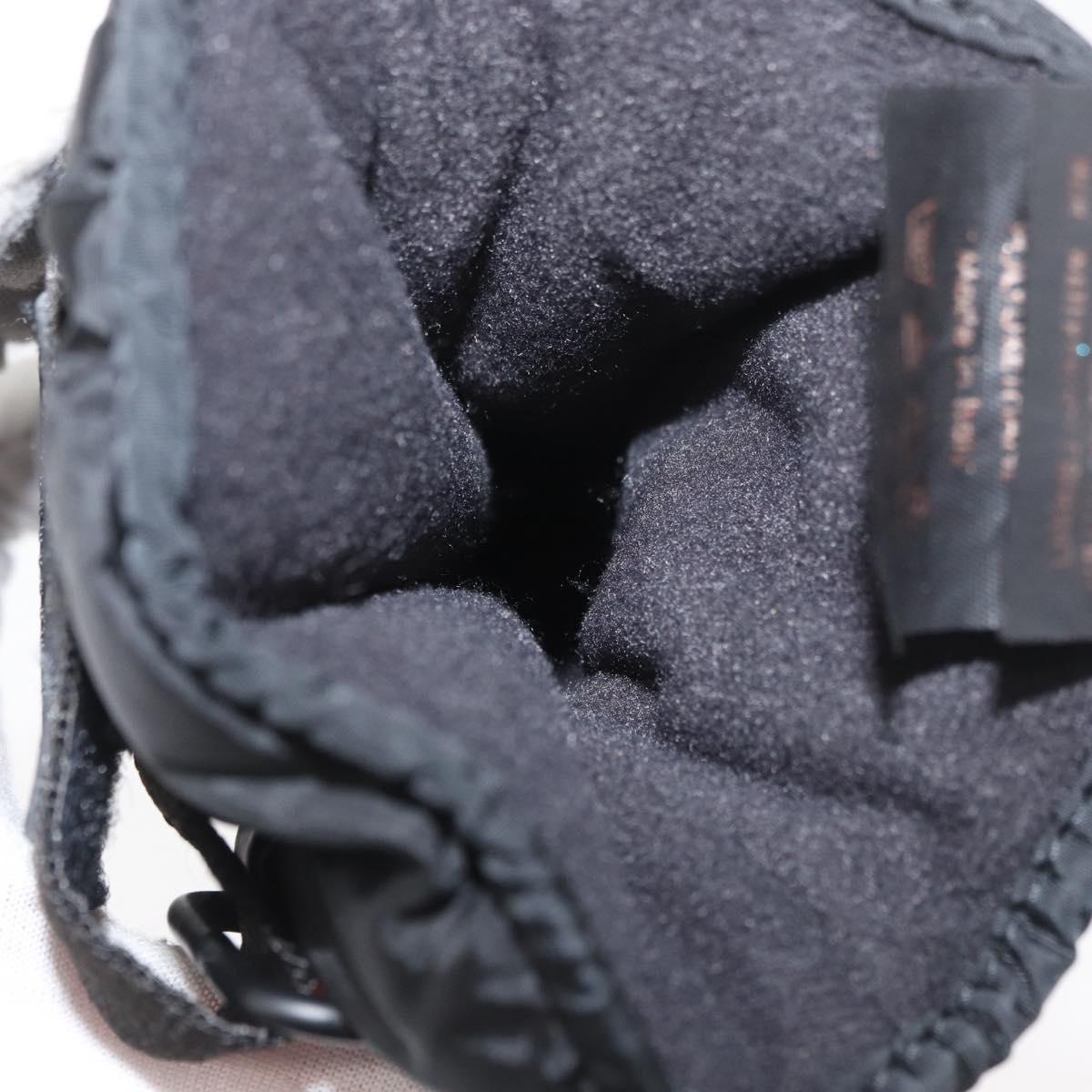 GUCCI Ski Web Sherry Line Gloves Nylon Black Auth 174408A