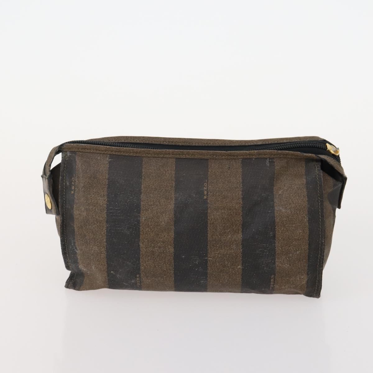 FENDI Zucca Canvas Zucchino Canvas Pecan Canvas Bag 5 Set Brown Auth 174434
