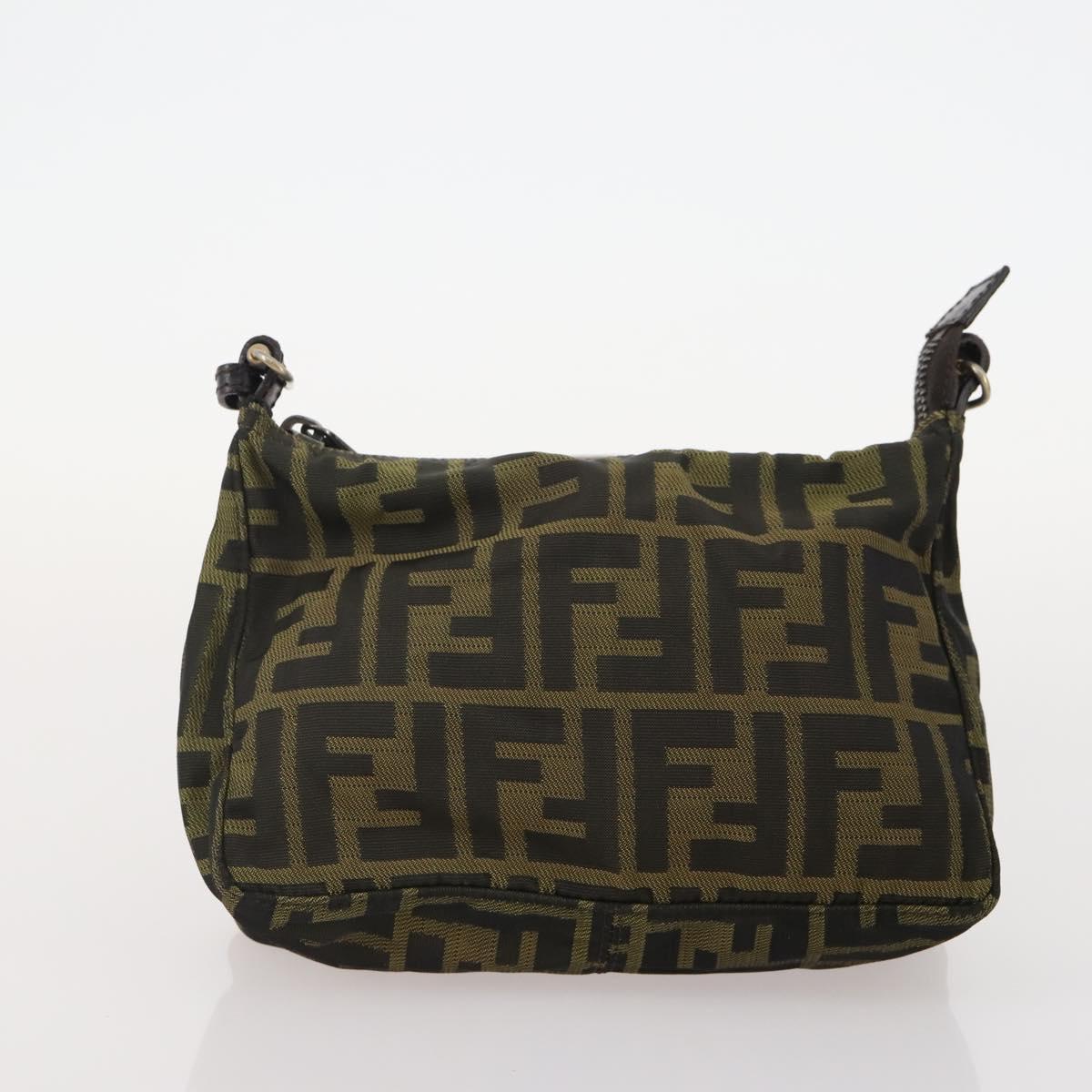 FENDI Zucca Canvas Zucchino Canvas Pecan Canvas Bag 5 Set Brown Auth 174434