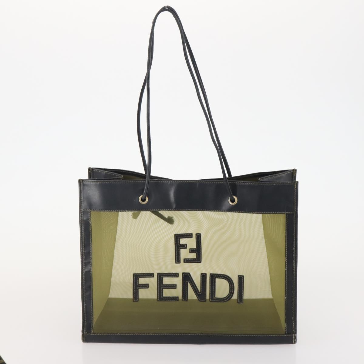 FENDI Zucca Canvas Zucchino Canvas Pecan Canvas Bag 5 Set Brown Auth 174434