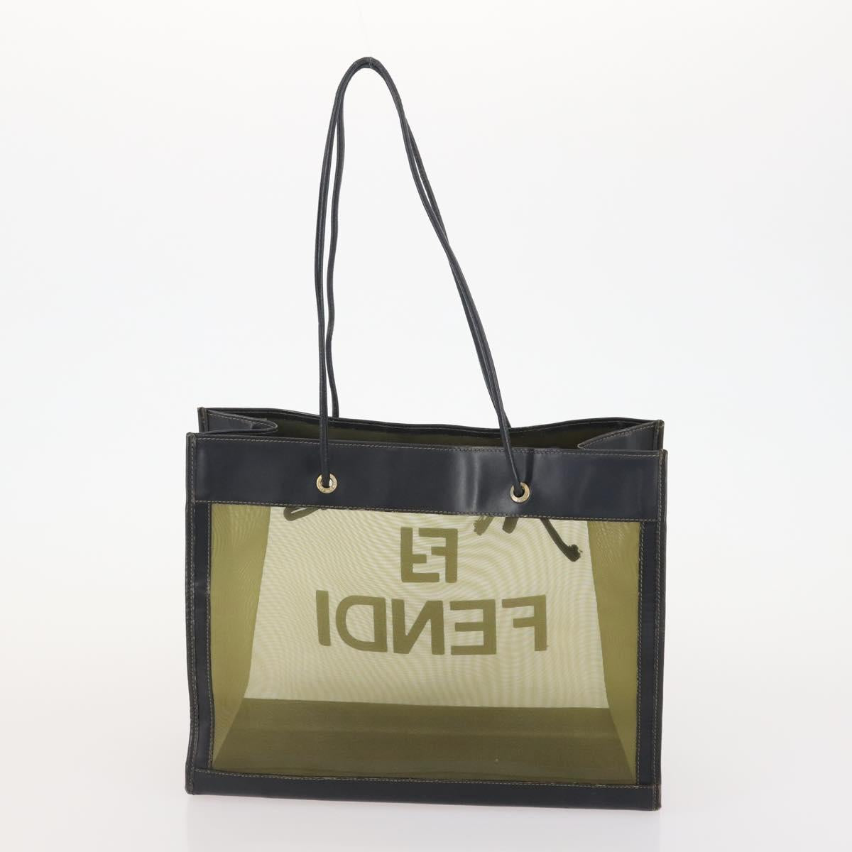 FENDI Zucca Canvas Zucchino Canvas Pecan Canvas Bag 5 Set Brown Auth 174434