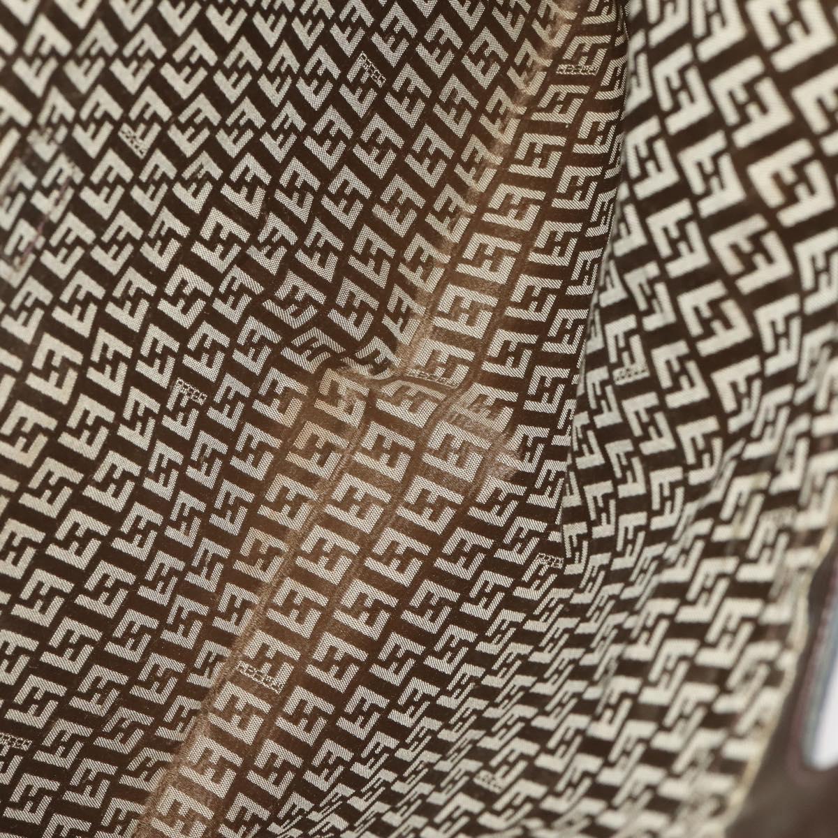 FENDI Zucca Canvas Zucchino Canvas Pecan Canvas Bag 5 Set Brown Auth 174434