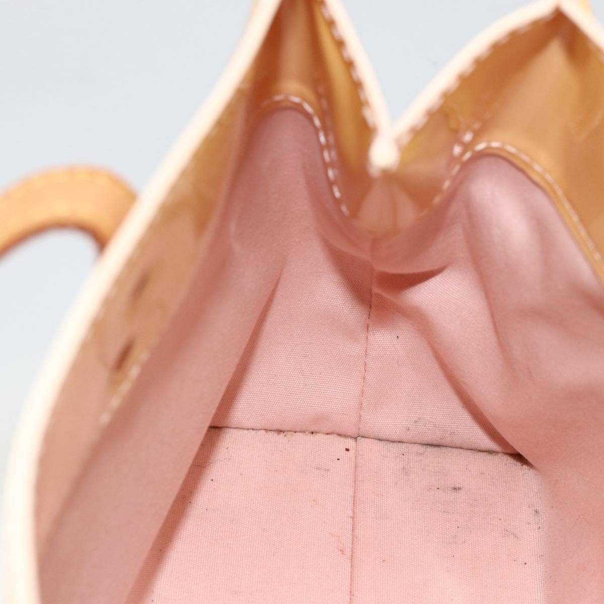 LOUIS VUITTON Monogram Vernis Reade PM Bag Marshmallow Pink M91306 Auth 174440