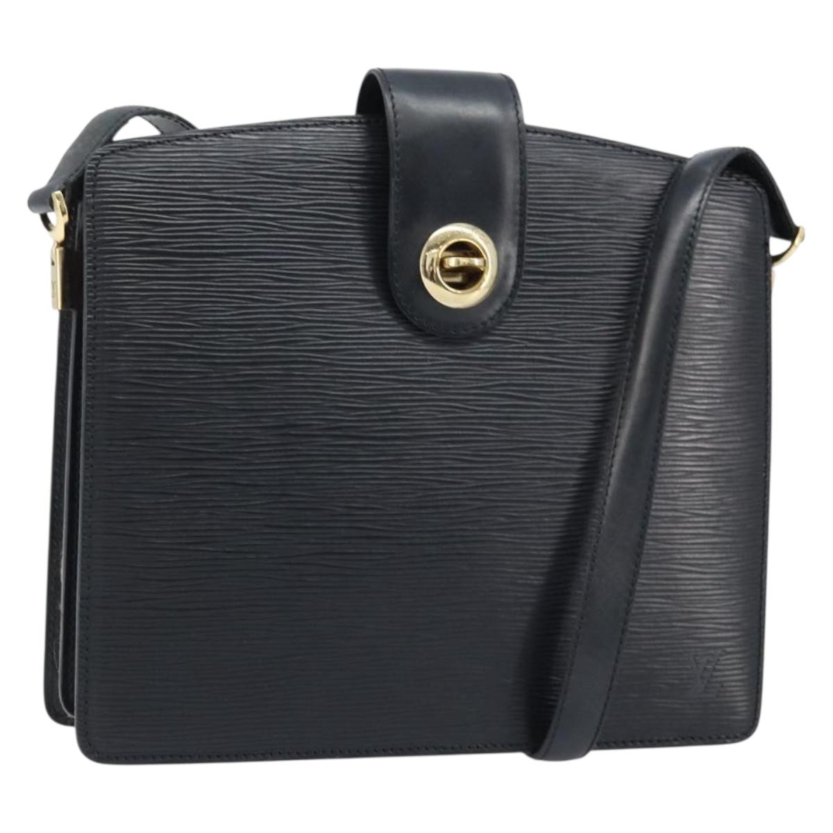 LOUIS VUITTON Epi Capuchin Shoulder Bag Black M52342 LV Auth 174442