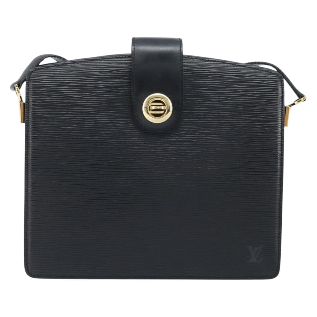 LOUIS VUITTON Epi Capuchin Shoulder Bag Black M52342 LV Auth 174442