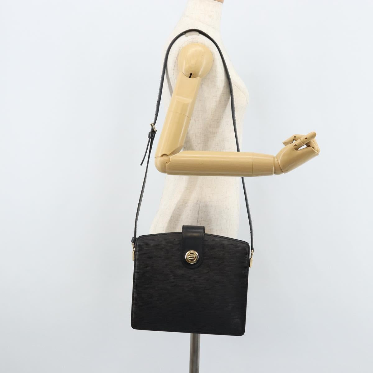 LOUIS VUITTON Epi Capuchin Shoulder Bag Black M52342 LV Auth 174442