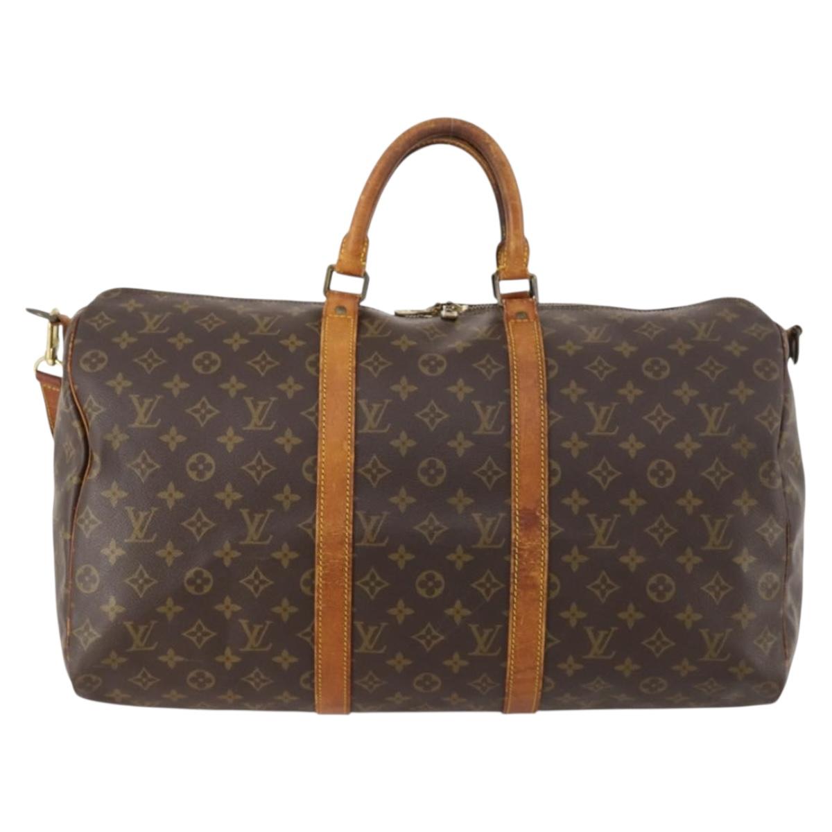 LOUIS VUITTON Monogram Keepall Bandouliere 50 Boston Bag M41416 LV Auth 174446