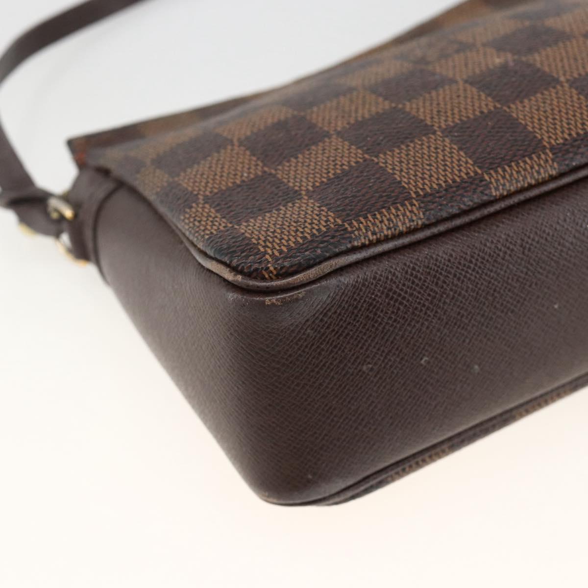 LOUIS VUITTON Damier Ebene Trousse makeup Pouch N51982 LV Auth 174457
